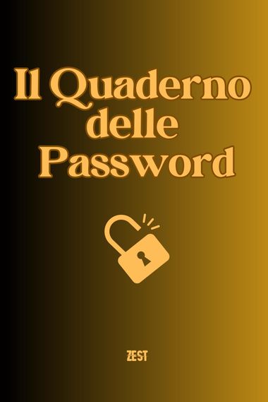 The Password Notebook — Black/Gold